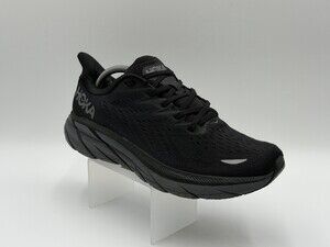 Hoka One One Clifton 8 Shoes Mens Size 10D Black Running Sneakers 1119393 BBLC